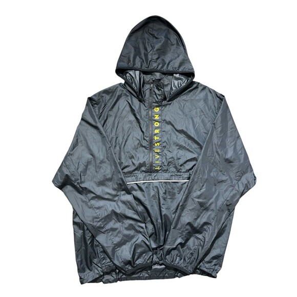 Nike Livestrong Jacket Mens XL Anorak Gray Pullover Half Zip Windbreaker Cycling - Picture 1 of 16
